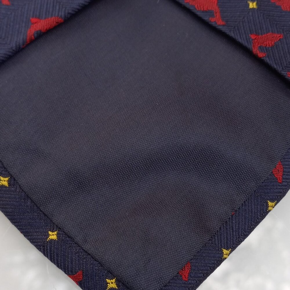 Roxy of Italy Neck Tie Dolphins & Stars 100% Silk - Picture 8 of 9